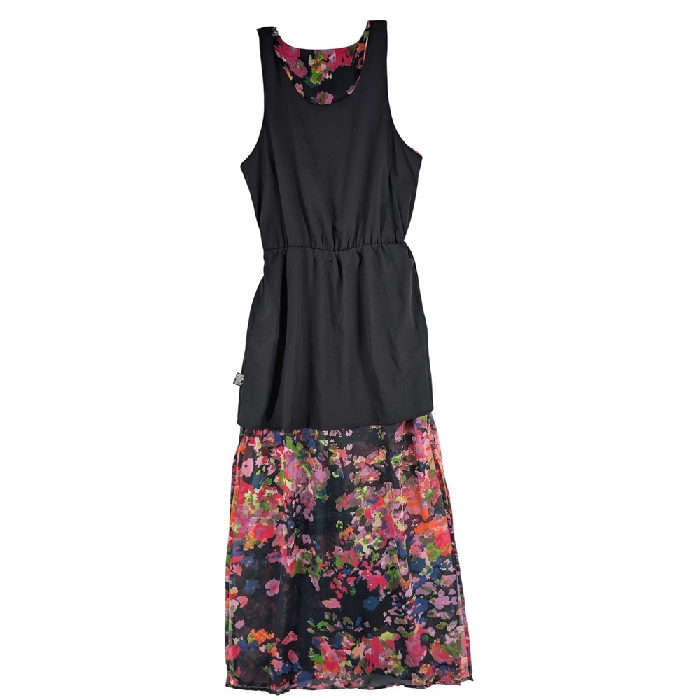 W118 Walter Baker Womens Floral Watercolor Maxi Dress Sleeveless S Racerback - Picture 6 of 13